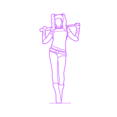 Pop Culture Dc Comics Harley Quinn Outline Icon Svg Set, Free Vectors File